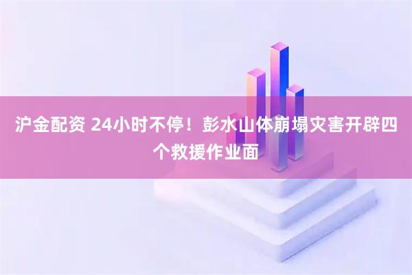 沪金配资 24小时不停！彭水山体崩塌灾害开辟四个救援作业面